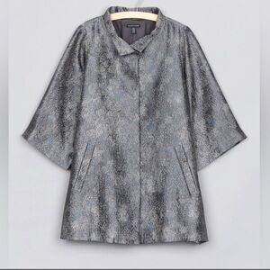 Eileen Fisher Cosmos Blue/Grey Jacquard Jacket
